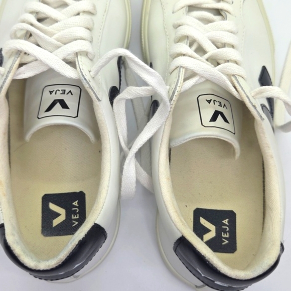 Veja Women's White and Black Sneakers - Picture 8 of 16